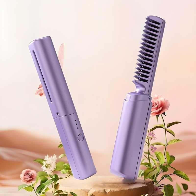 Portable Cordless Hair Straightening Heat Comb