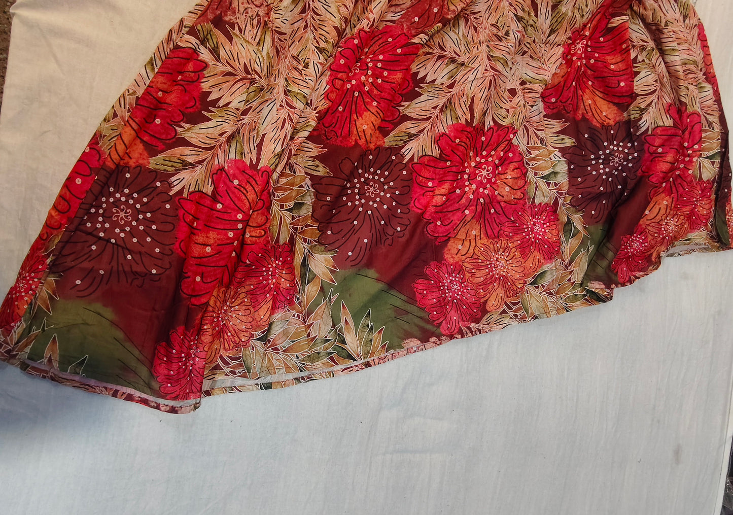 Floral Anarkali Kurti with Dupatta